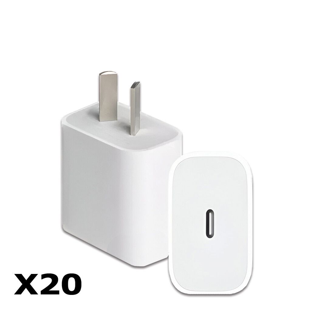 Cargador Viajero PD QC 20w box (X 20unidades) s/cable --