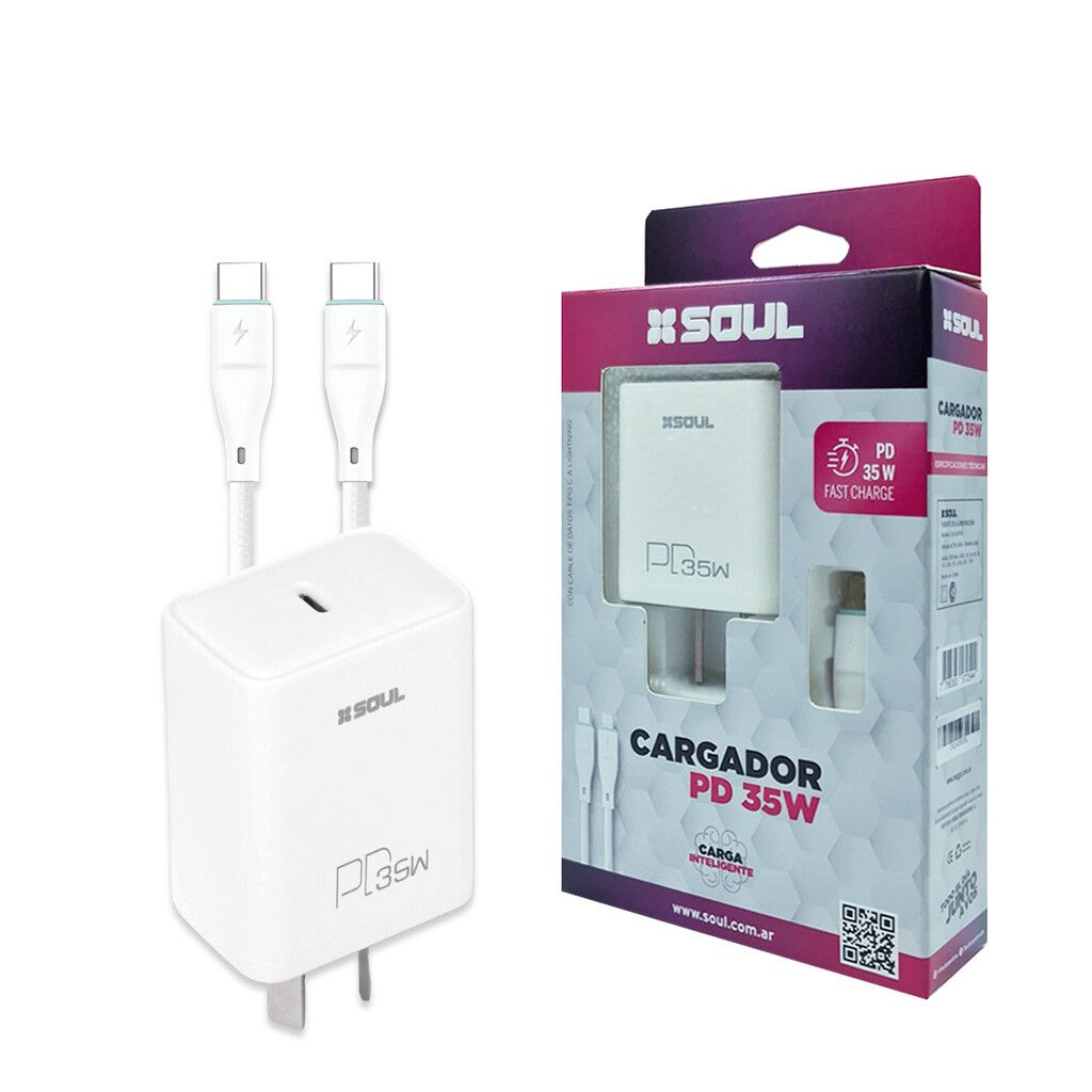Cargador Viajero Fast Charge PD 35W ''C'' a ''C'' --