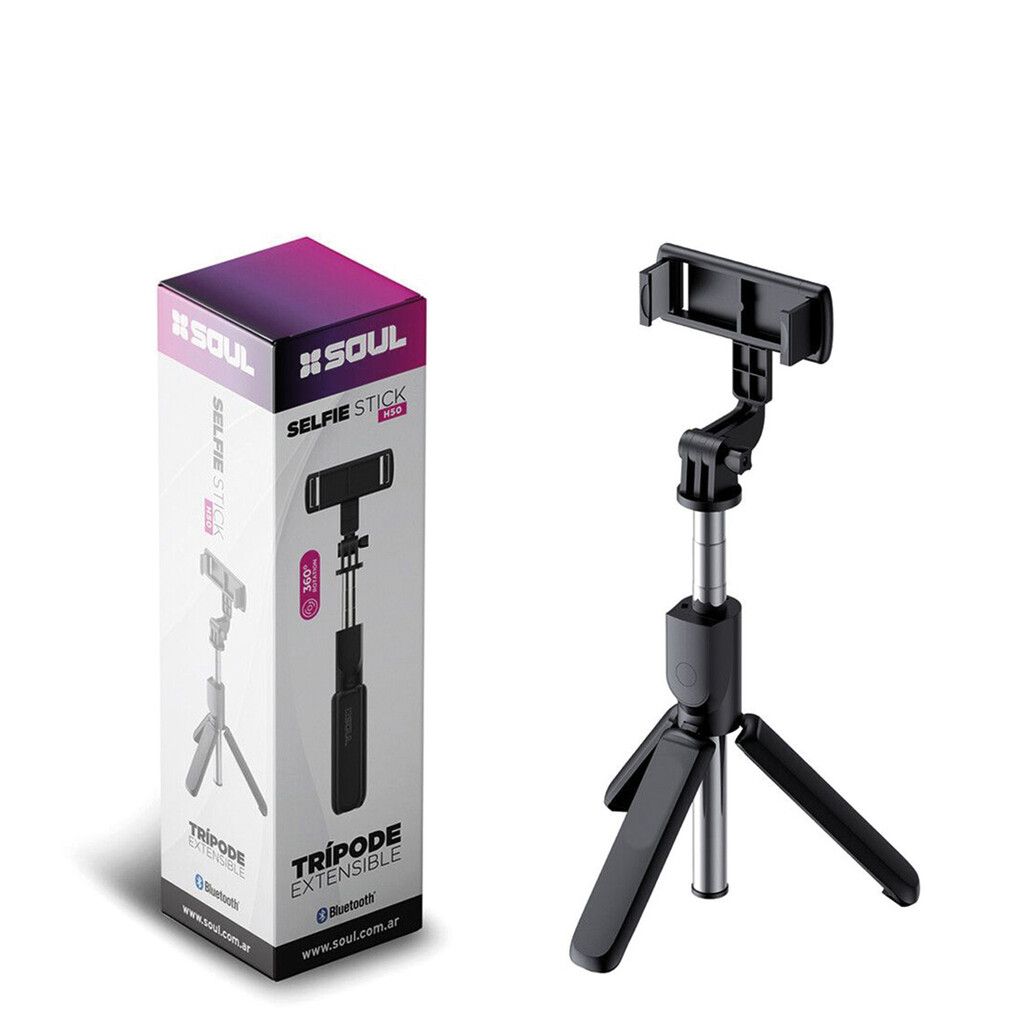 Baston Selfie Bluetooth Con Tripode Giro 360 -Ext 68cm  SOUL --