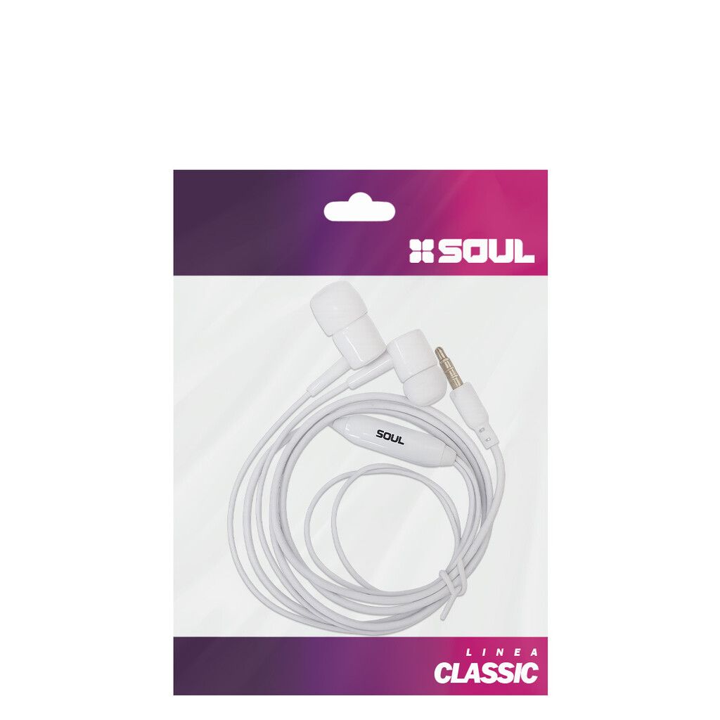 Manos Libres S49 In-Ea rC/ Volumen BLANCO Marca SOUL