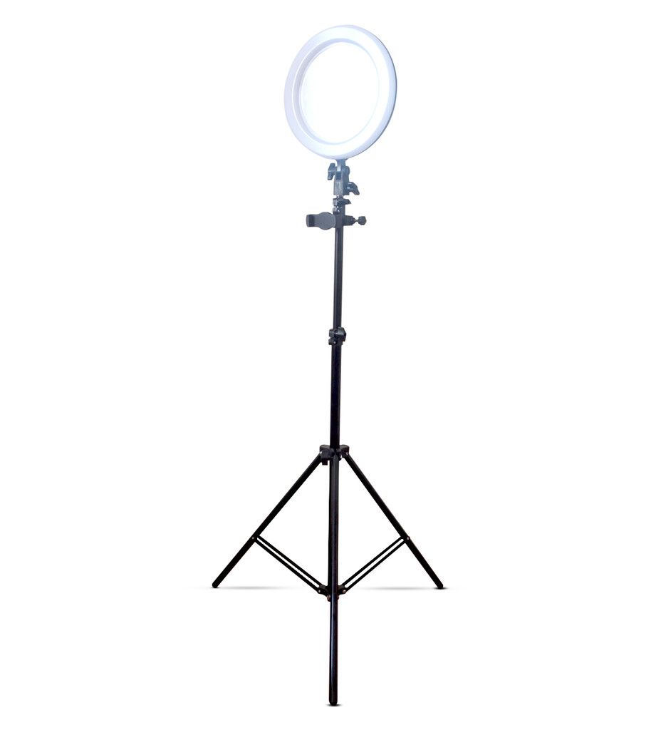 Aro Luz 11'' Leds Selfie Ring c/ Espejo y Tripode 2mts