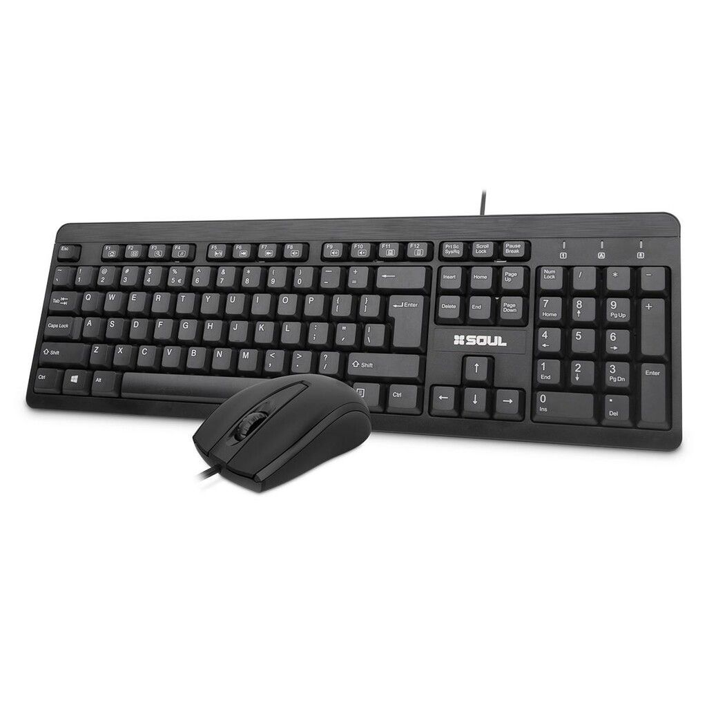 Kit Teclado + Mouse USB SOUL Office W150 Negro Kit Teclado + Mouse USB SOUL Office W150 Negro