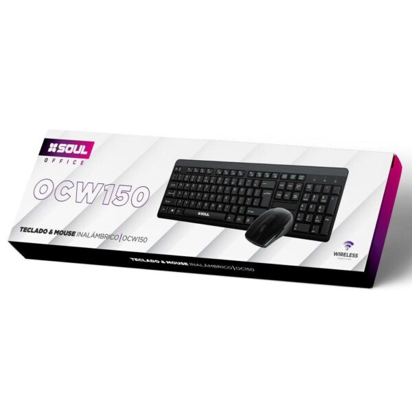 Kit Teclado + Mouse USB SOUL Office W150 Negro