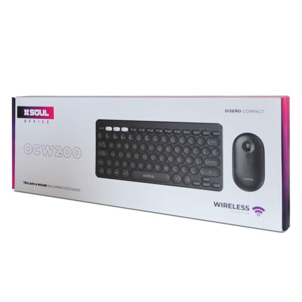 Kit Teclado 80% + Mouse SOUL Office CW200 Blanco