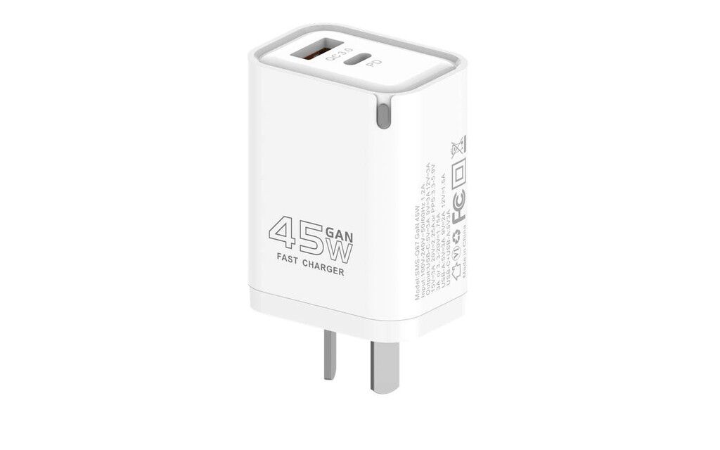 Cargador Viajero FC USB+PD 45W GaN c/cable Type-C a Type-C --