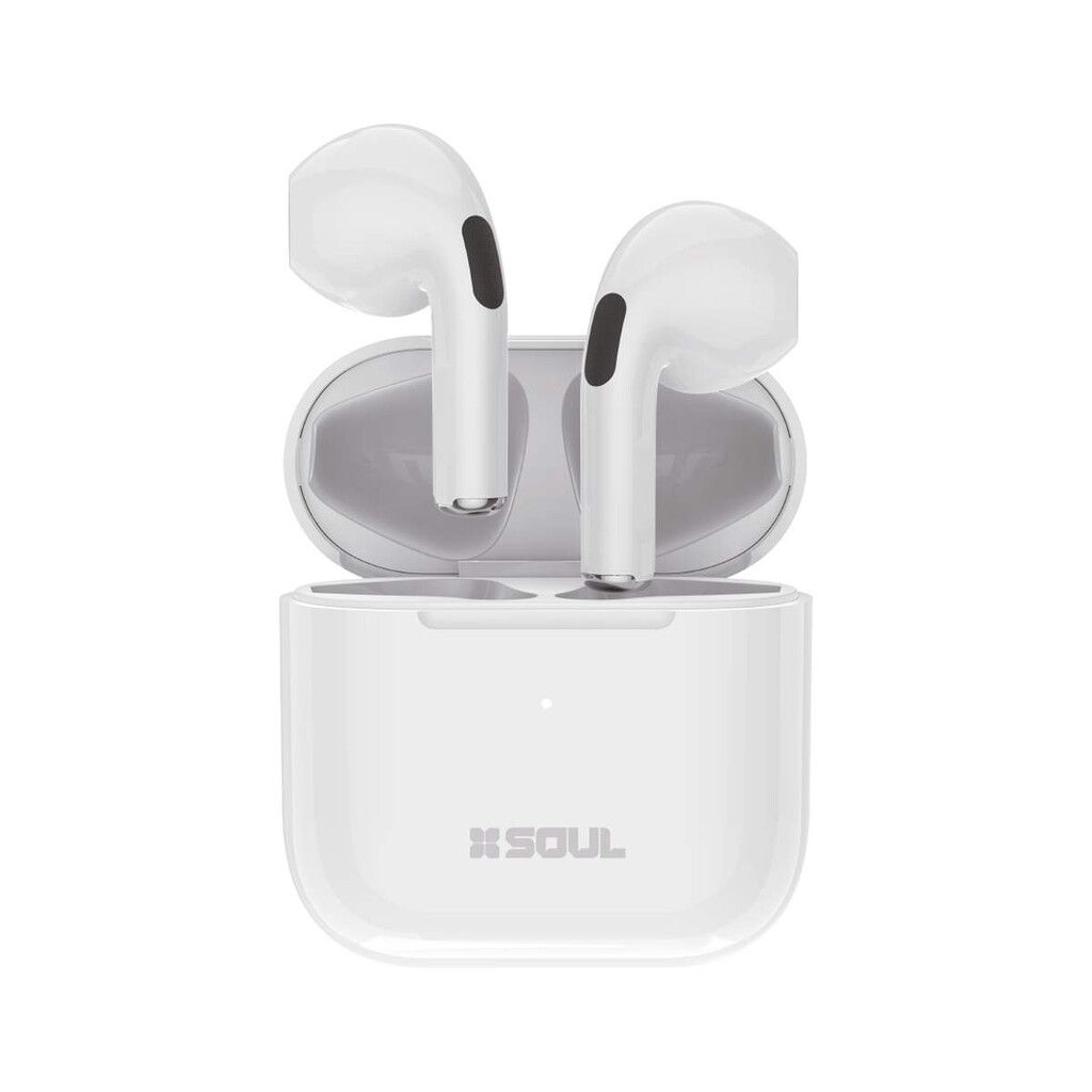 Auricular Bluetooth 5.2 TWS30 Con Base Blanco SOUL