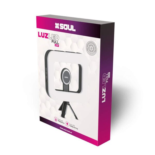 Led Selfie Magnetico MOD. L80 Fría/Cálida 15W. Carga 3hs SOUL