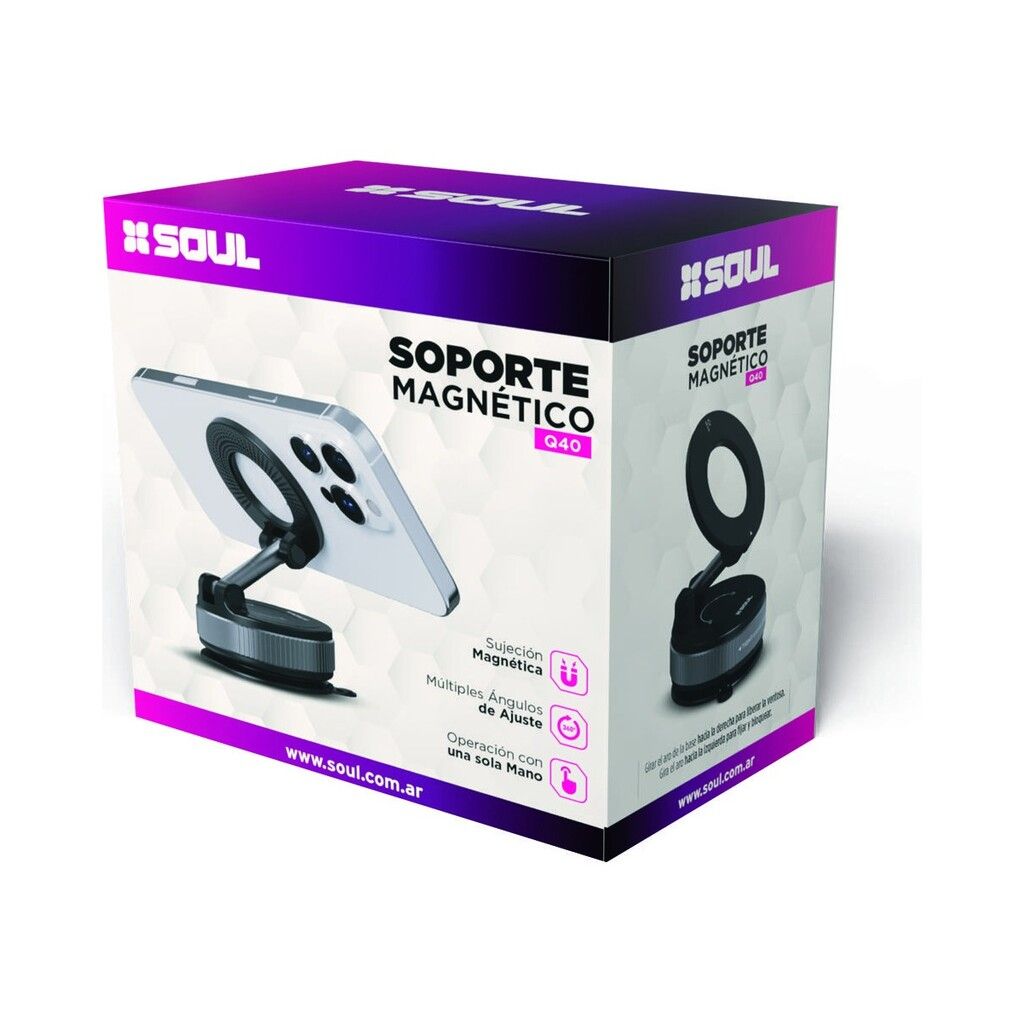 Soporte Magnético Ajustable con Ventosa Q40