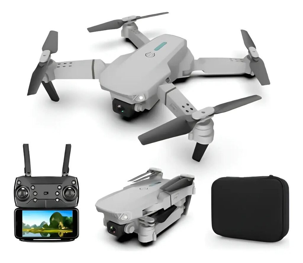 Drone Mini con Cámara HD E88 3 Baterías Recargables Negro