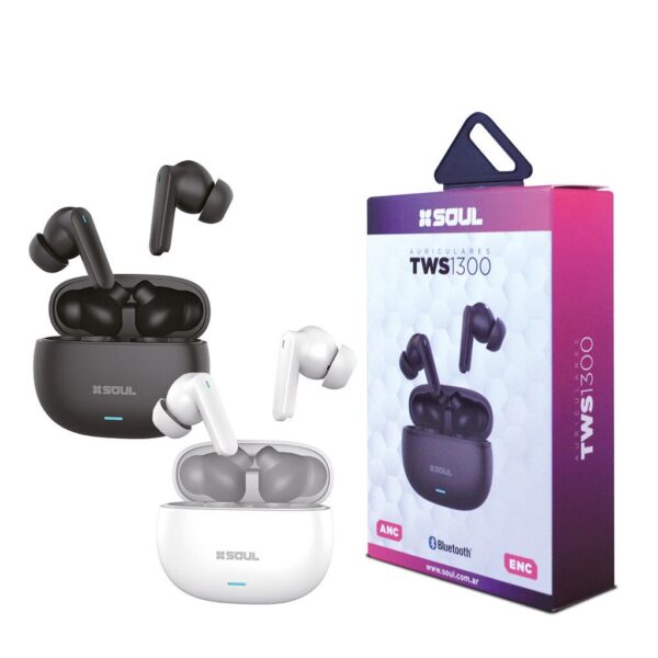 Auricular Bluetooth ANC+ENC IN-EAR NEGRO TWS1300 Auricular Bluetooth ANC+ENC IN-EAR NEGRO TWS1300