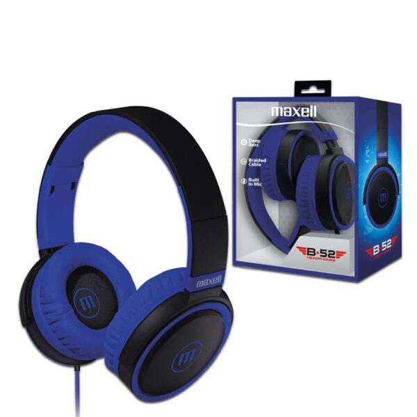 Auricular Vincha C/Mic B52 Azul Marca MAXELL Auricular Vincha C/Mic B52 Azul Marca MAXELL