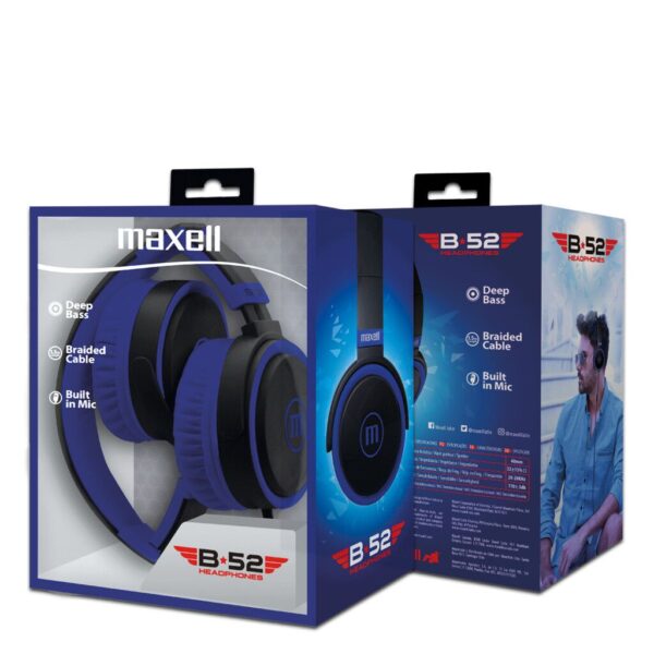 Auricular Vincha C/Mic B52 Azul Marca MAXELL Auricular Vincha C/Mic B52 Azul Marca MAXELL