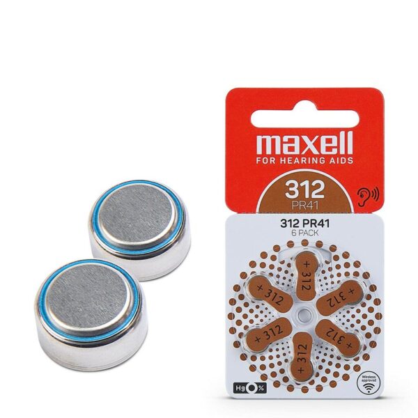 PILA ZINK AIR MAXELL 312 PR41 Blister x6 Precio x Unidad
