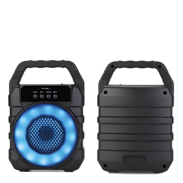 Parlante Portable y efectos Led Giratorios RGB 21CM