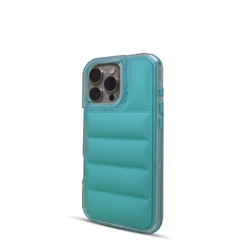 Puffer Case Acolchonada Borde Cristal iPhone 15 Pro Max SOUL