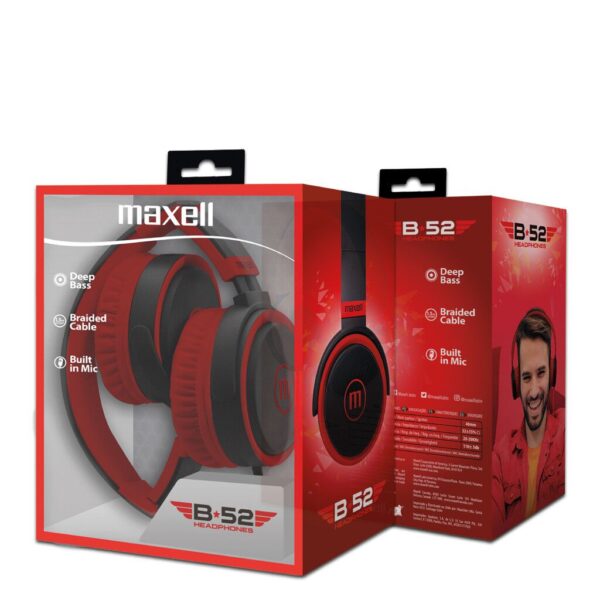 Auricular Vincha C/Mic B52 Rojo Marca MAXELL Auricular Vincha C/Mic B52 Rojo Marca MAXELL