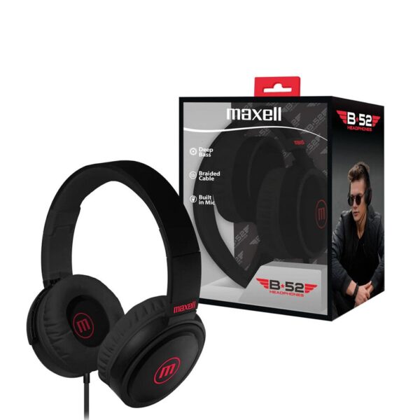 Auricular Vincha C/Mic B52 Negro Marca MAXELL Auricular Vincha C/Mic B52 Negro Marca MAXELL