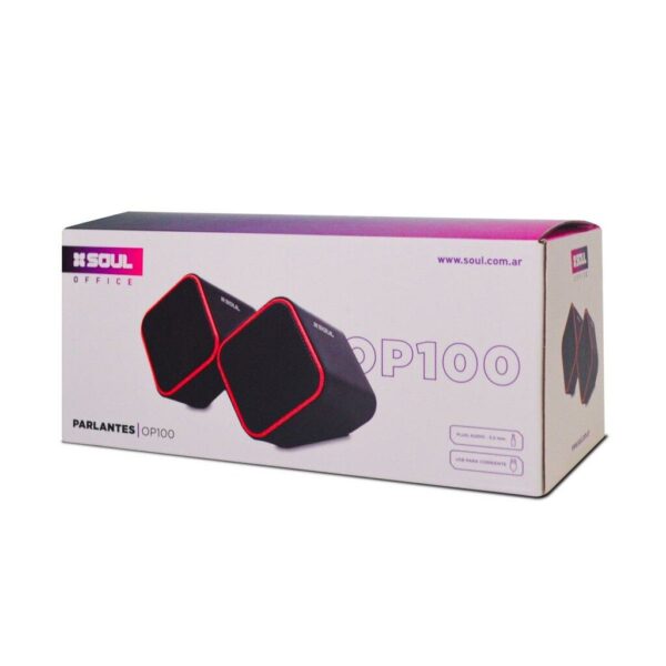 Parlante USB Office Negro/Rojo --