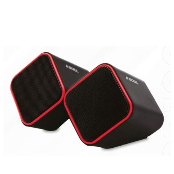 Parlante USB Office Negro/Rojo --