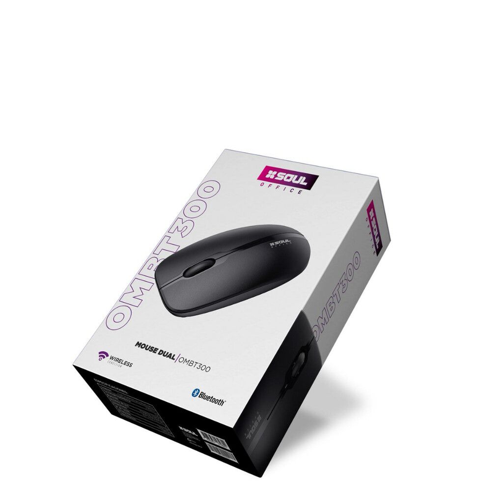 Mouse BT+Inalambrico BT-300 *NEGRO*