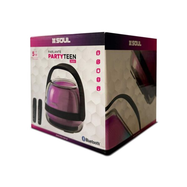 Parlante BT PARTY Teen c/2 Mic 5W *NEGRO*