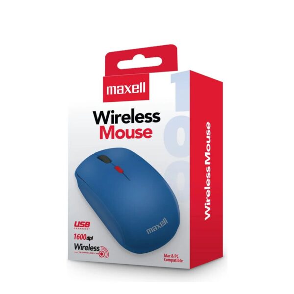 Mouse Inalambrico Diseño Curvo - MAXELL - MOWL100 - 1200 DPI AZUL Mouse Inalambrico Diseño Curvo - MAXELL - MOWL100 - 1200 DPI AZUL