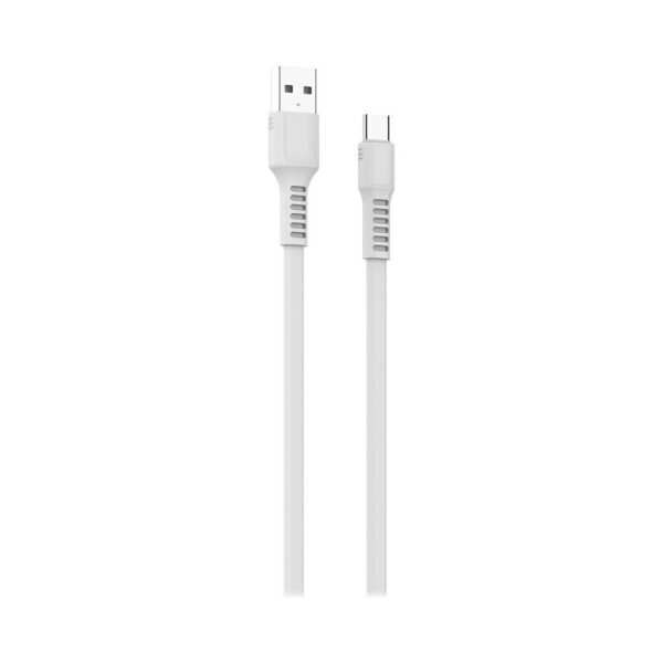 Cable USB Flat 3.1A 1.2M Type-C Soul Blanco