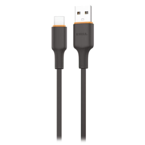 Cable USB Silicone Type-C 1.5M Soul Negro