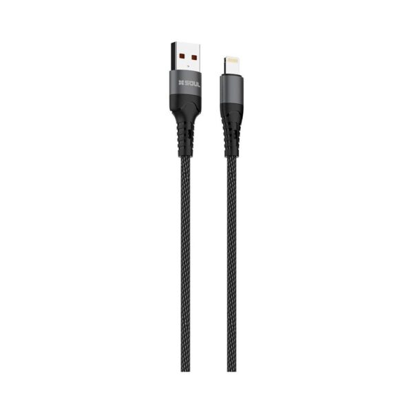 Cable USB Mallado Lightning Soul Negro