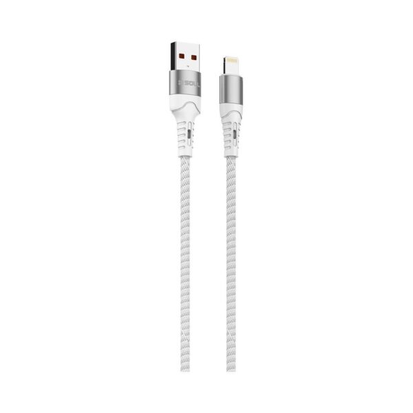 Cable USB Mallado Lightning Soul Blanco