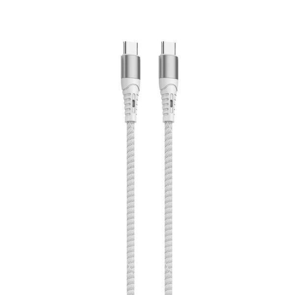 Cable USB Mallado Type-C a Type-C Soul Blanco
