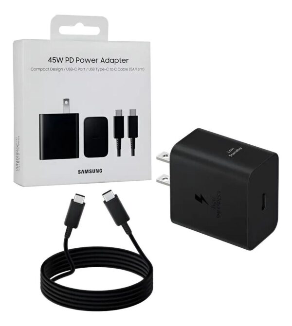 Cargador Samsung PD QC 45w C/Cable Typo C a TC Rep. ORIGINAL