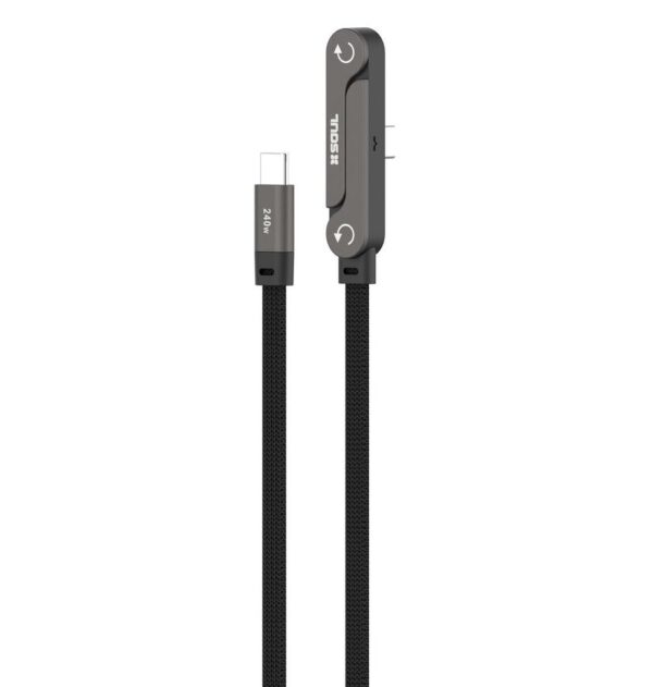 Cable USB c/Soporte Type-C a Type-C 240w SOUL - Negro