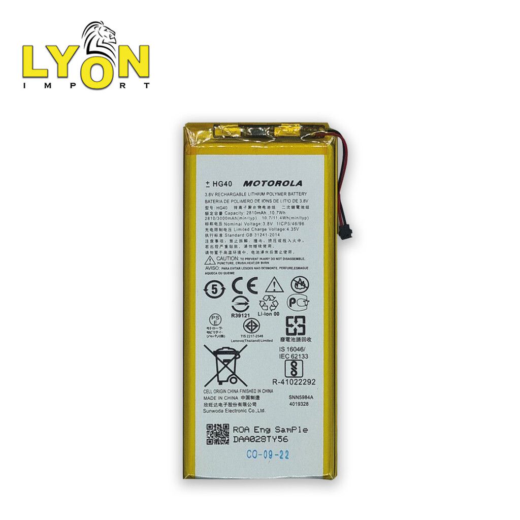 Batería Moto G5 Plus / G5S / G6 (HG40) Rep. ORIGINAL Calidad MAXIMA