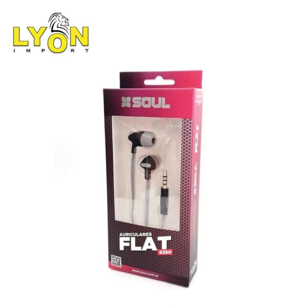 Manos Libres Silicona Cable Flat Soul C/ Gomitas var. tamaños