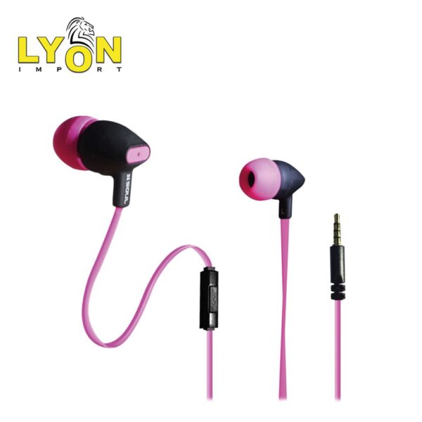 Manos Libres Silicona Cable Flat Soul C/ Gomitas var. tamaños