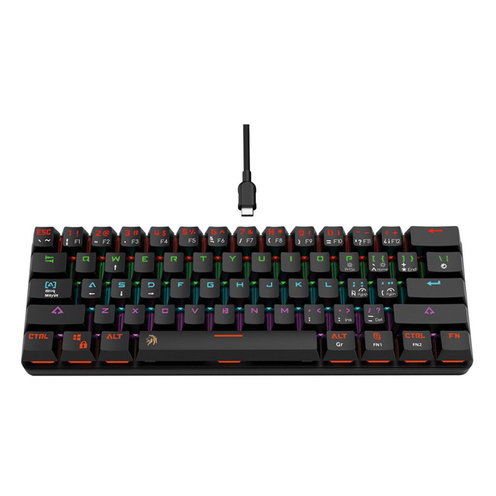 Teclado mecanico 60% blanco Marca Netmak