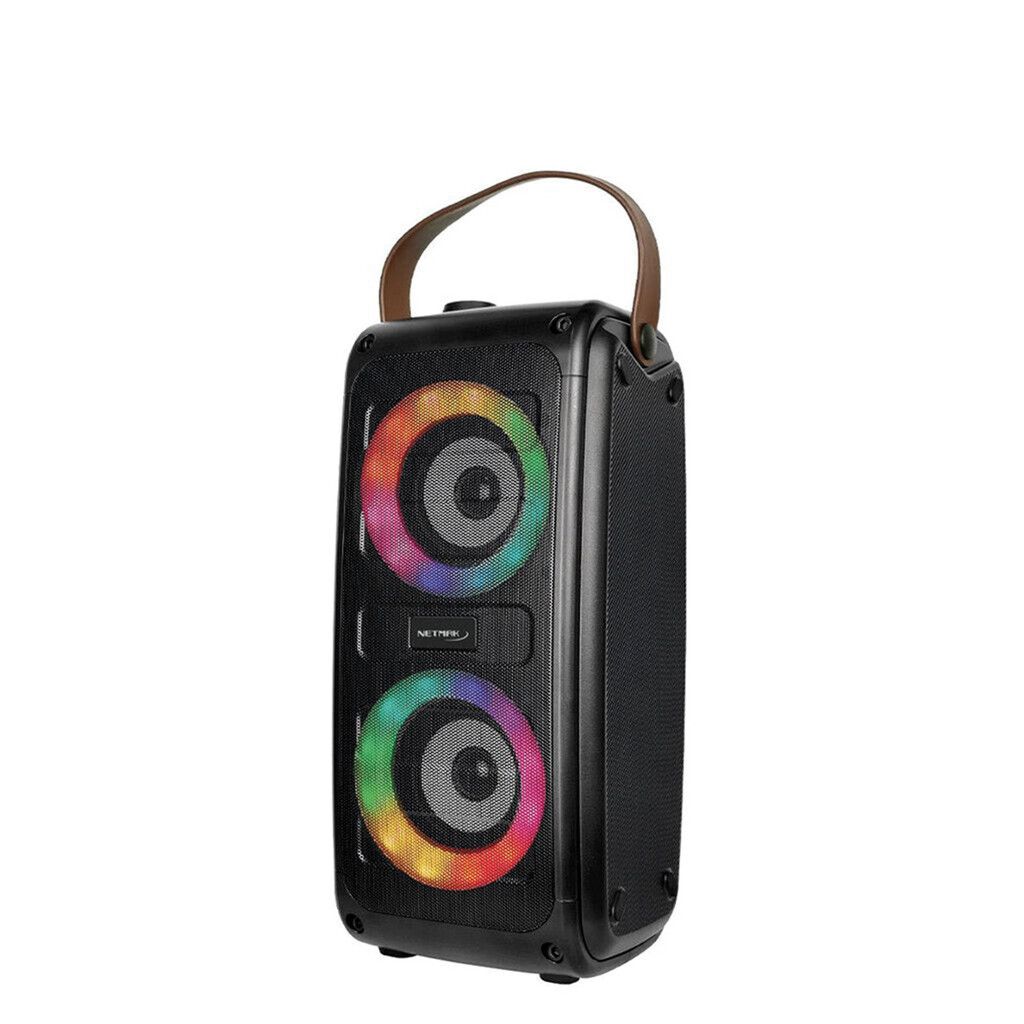 Parlante Bluetooth 3'' X2 RGB Giratorios - 5 efectos karaoke - Batería 3000mah - Pack retail - 34,6x16,8x13,5cm