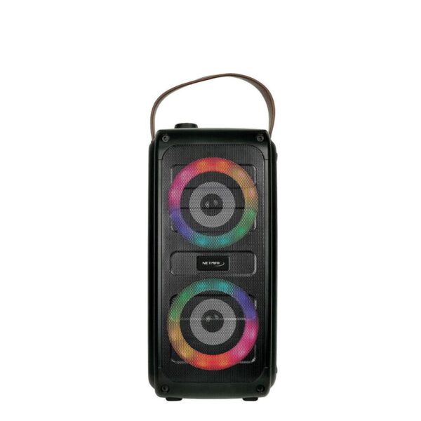 Parlante Bluetooth 3'' X2 RGB Giratorios - 5 efectos karaoke - Batería 3000mah - Pack retail - 34,6x16,8x13,5cm Parlante Bluetooth 3'' X2 RGB Giratorios - 5 efectos karaoke - Batería 3000mah - Pack retail - 34,6x16,8x13,5cm