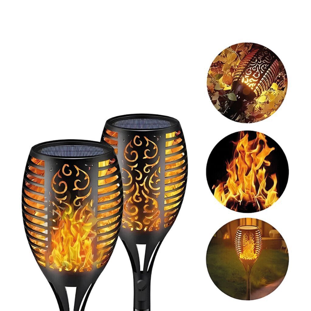 Antorcha Solar Efecto llama 96 LED