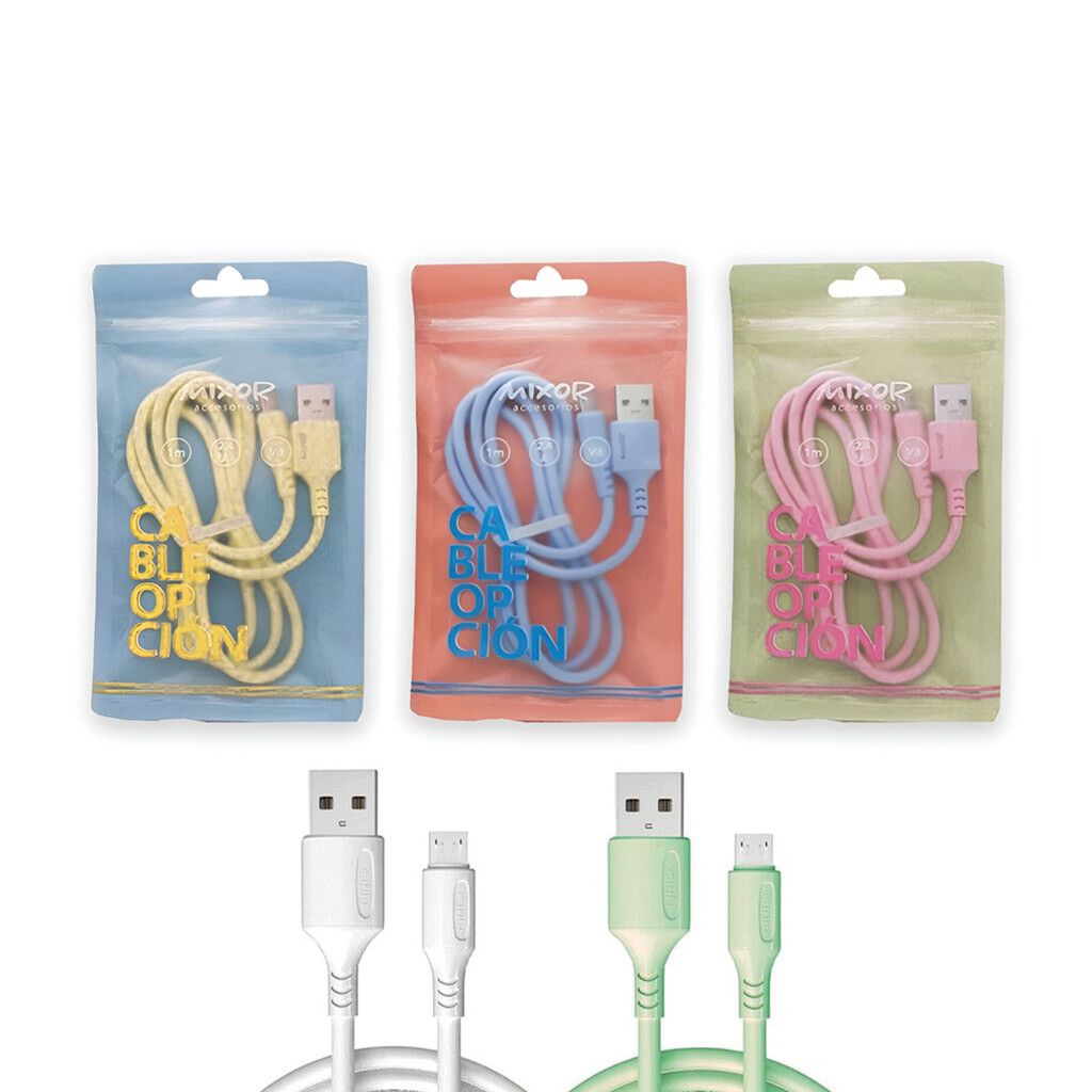 Cable Micro USB (V8) 2.4A 1M Reforzado MIXOR