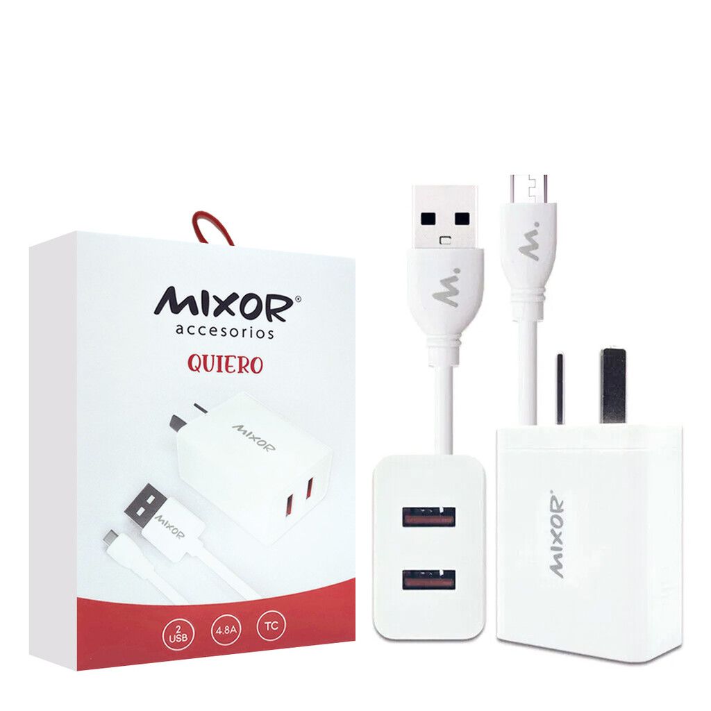 Cargador Rapido 3A Micro 2USB + Cable - QUIERO - MIXOR