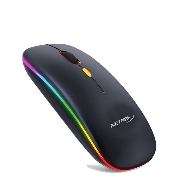 Mouse Inalambrico Retroiluminado Recargable 2.4Ghz Netmak