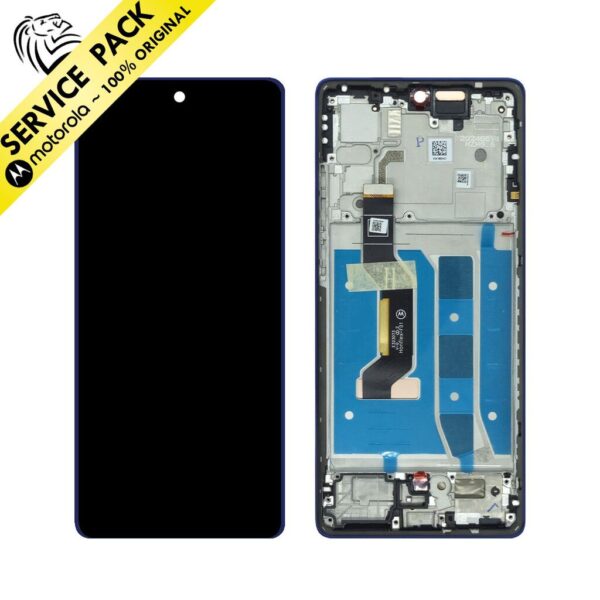 SERVICE PACK MODULO MOTO G85 C/ MARCO (100% ORIGINAL) - AZUL