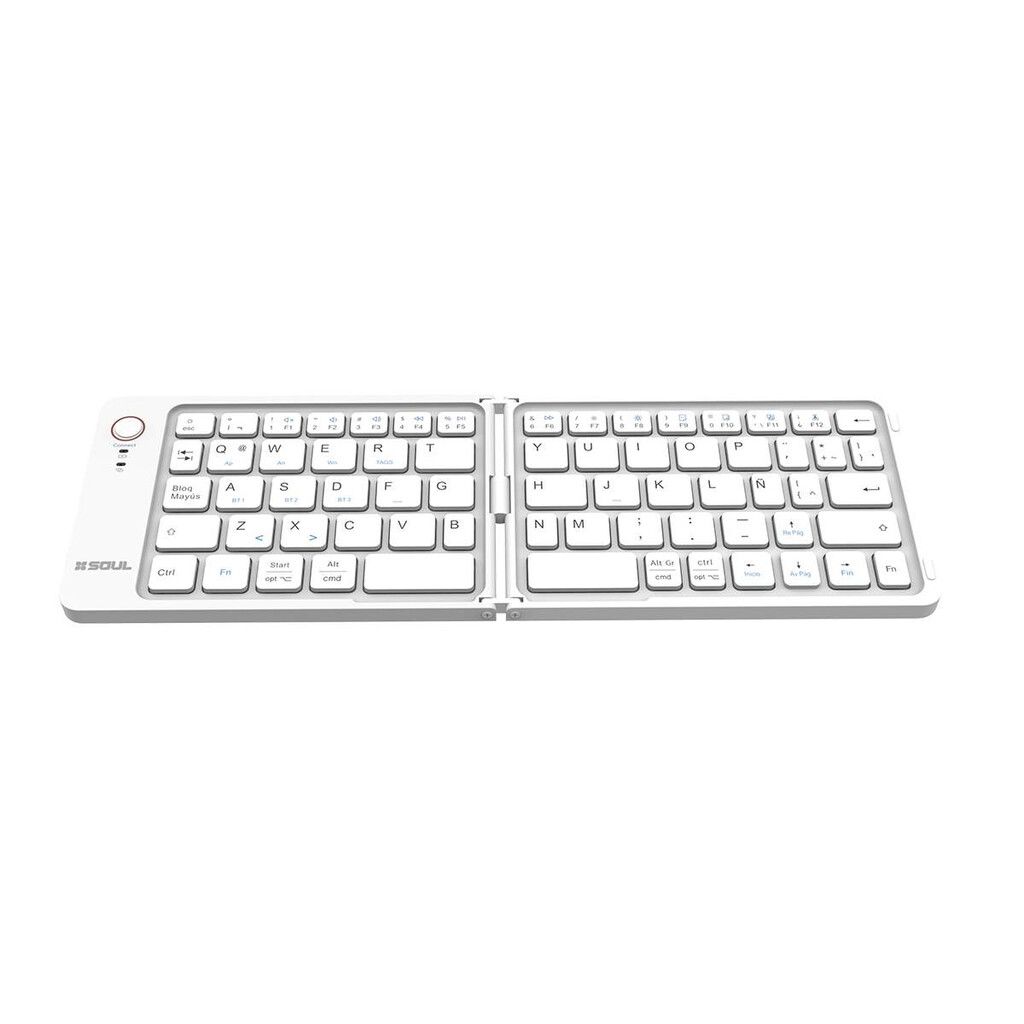 Teclado BT Plegable 28x9.5x0.6cm *Blanco* SOUL