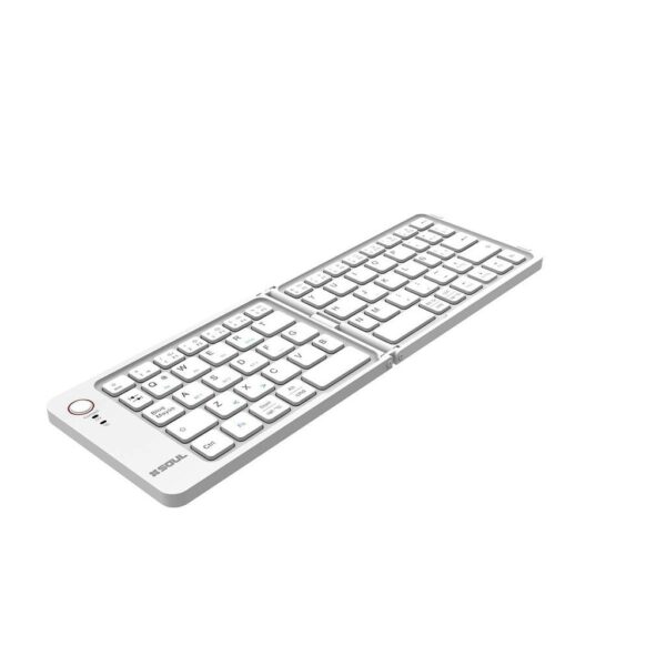 Teclado BT Plegable 28x9.5x0.6cm *Blanco* SOUL