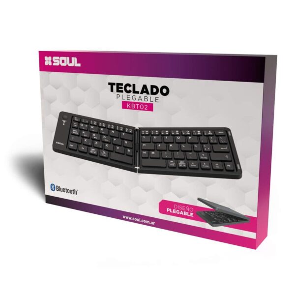 Teclado BT Plegable 28x9.5x0.6cm *Negro* SOUL