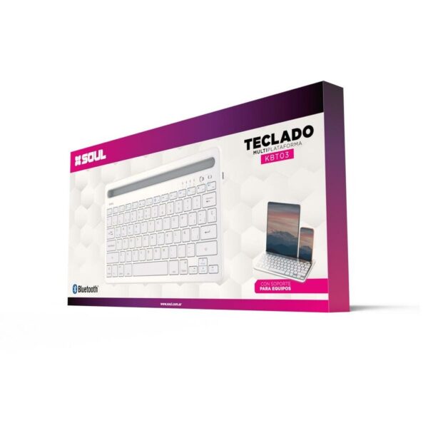 Teclado BT Multiplataforma 29x16x2cm *Blanco* SOUL