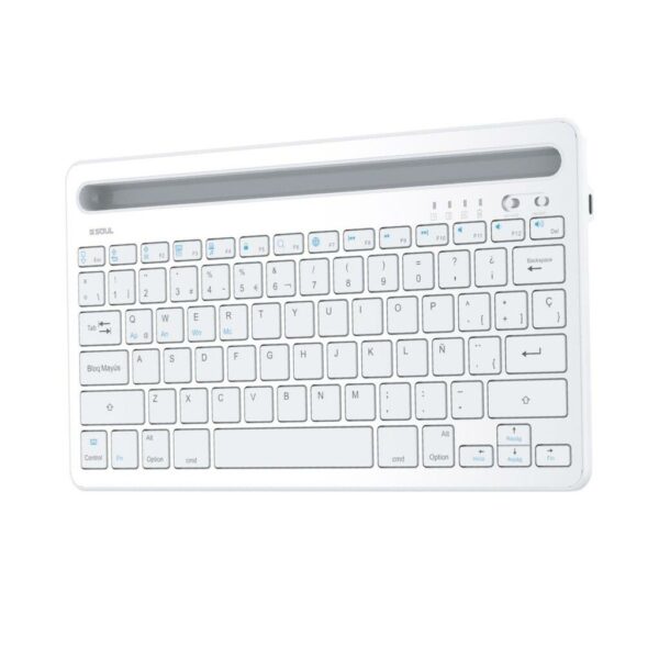 Teclado BT Multiplataforma 29x16x2cm *Blanco* SOUL