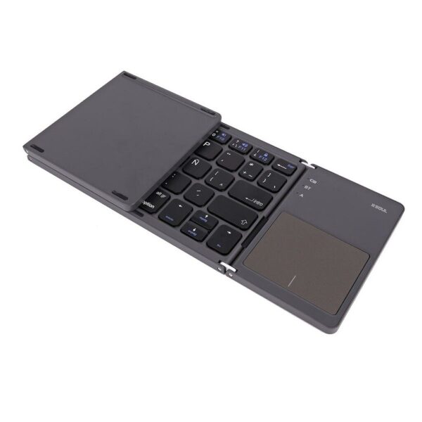 Teclado BT Plegable c/Touchpad AN/IO/WIN/MC 30x9.5 *Negro* SOUL